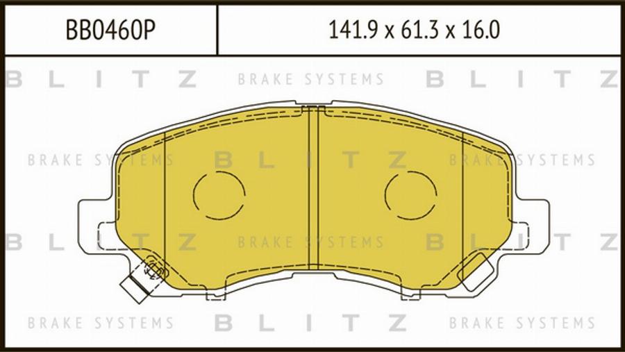 Blitz BB0460P - Гальмівні колодки, дискові гальма autozip.com.ua
