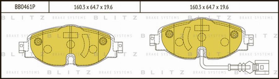 Blitz BB0461P - Гальмівні колодки, дискові гальма autozip.com.ua