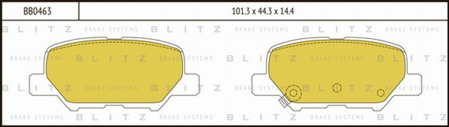 Blitz BB0463 - Гальмівні колодки, дискові гальма autozip.com.ua