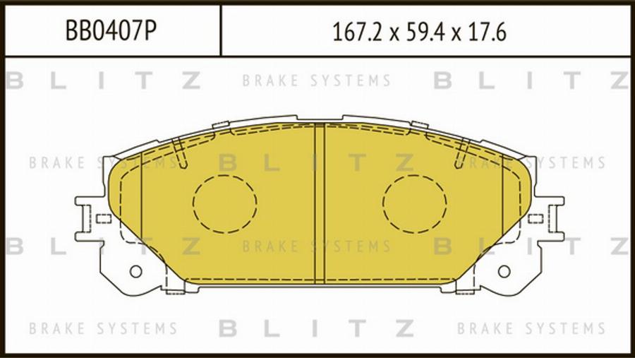 Blitz BB0407P - Гальмівні колодки, дискові гальма autozip.com.ua