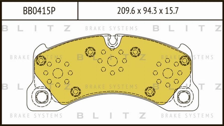 Blitz BB0415P - Гальмівні колодки, дискові гальма autozip.com.ua