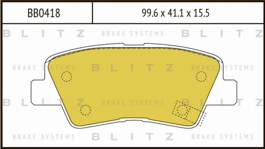 Blitz BB0418 - Гальмівні колодки, дискові гальма autozip.com.ua