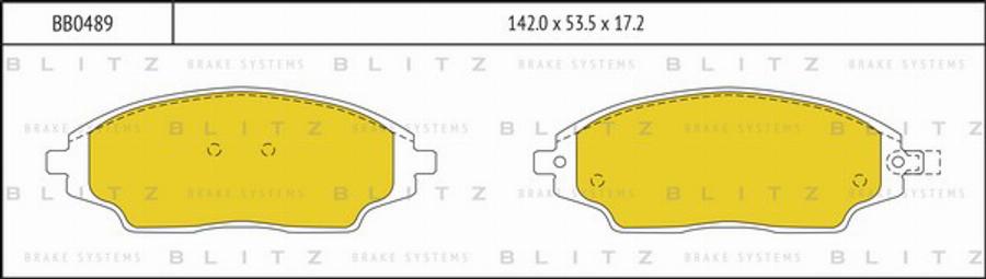 Blitz BB0489 - Гальмівні колодки, дискові гальма autozip.com.ua