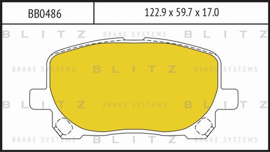 Blitz BB0486 - Гальмівні колодки, дискові гальма autozip.com.ua