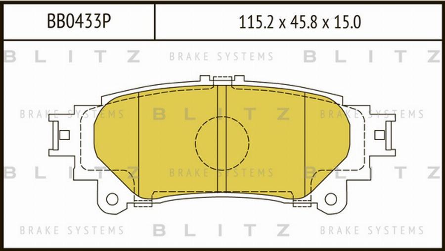 Blitz BB0433P - Гальмівні колодки, дискові гальма autozip.com.ua