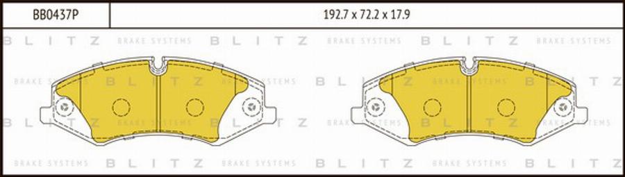 Blitz BB0437P - Гальмівні колодки, дискові гальма autozip.com.ua