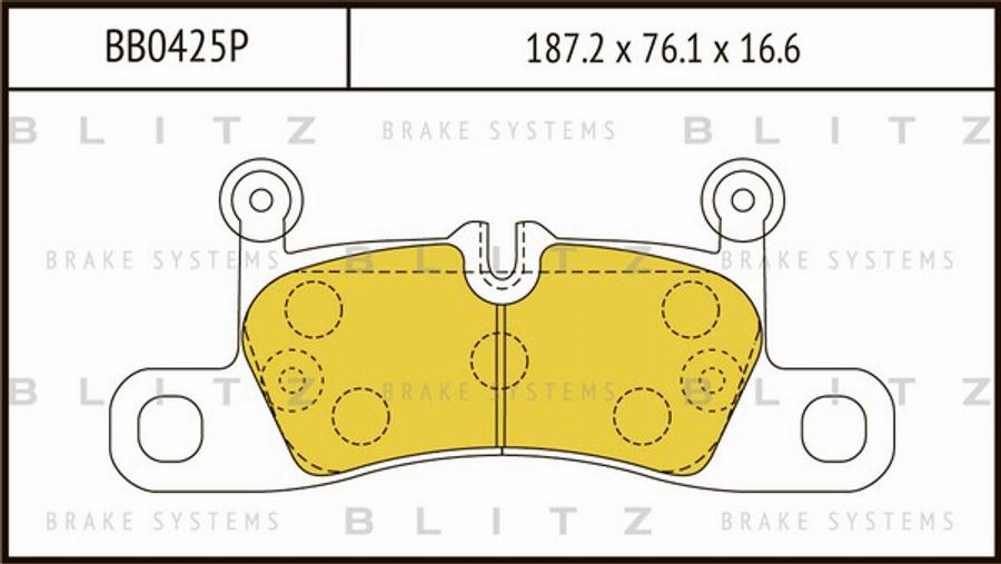 Blitz BB0425P - Гальмівні колодки, дискові гальма autozip.com.ua
