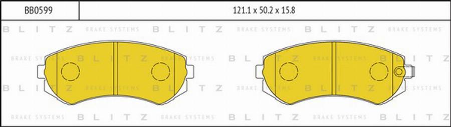 Blitz BB0599 - Гальмівні колодки, дискові гальма autozip.com.ua