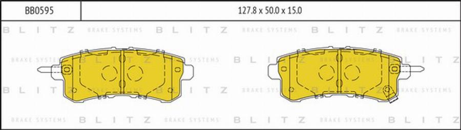Blitz BB0595 - Гальмівні колодки, дискові гальма autozip.com.ua
