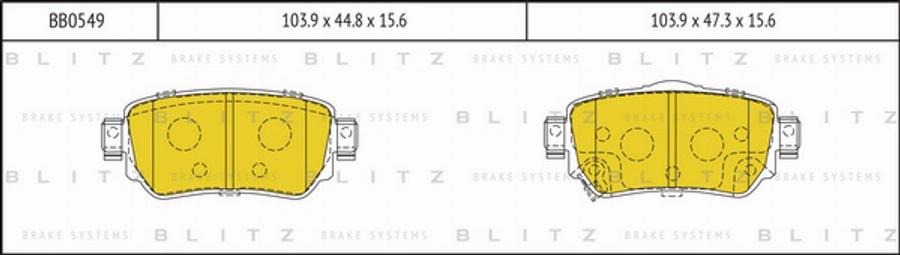 Blitz BB0549 - Гальмівні колодки, дискові гальма autozip.com.ua