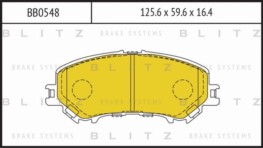 Blitz BB0548 - Гальмівні колодки, дискові гальма autozip.com.ua