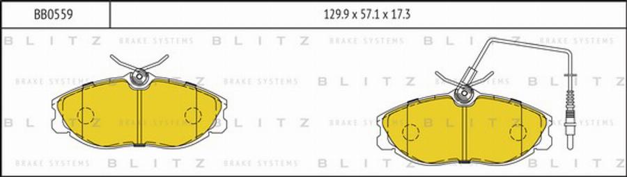 Blitz BB0559 - Гальмівні колодки, дискові гальма autozip.com.ua