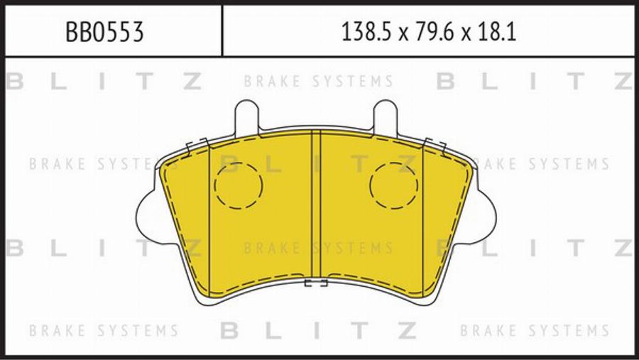 Blitz BB0553 - Гальмівні колодки, дискові гальма autozip.com.ua