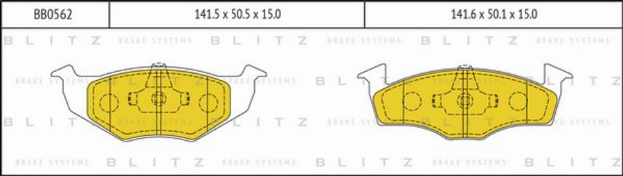 Blitz BB0562 - Гальмівні колодки, дискові гальма autozip.com.ua