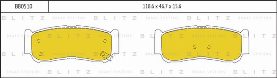 Blitz BB0510 - Гальмівні колодки, дискові гальма autozip.com.ua