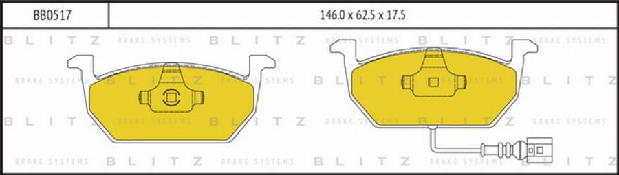 Blitz BB0517 - Гальмівні колодки, дискові гальма autozip.com.ua