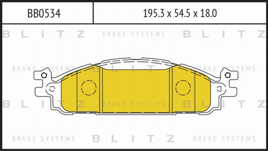 Blitz BB0534 - Гальмівні колодки, дискові гальма autozip.com.ua