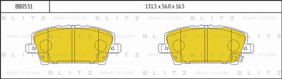 Blitz BB0531 - Гальмівні колодки, дискові гальма autozip.com.ua