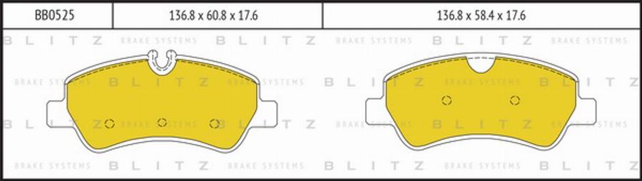 Blitz BB0525 - Гальмівні колодки, дискові гальма autozip.com.ua