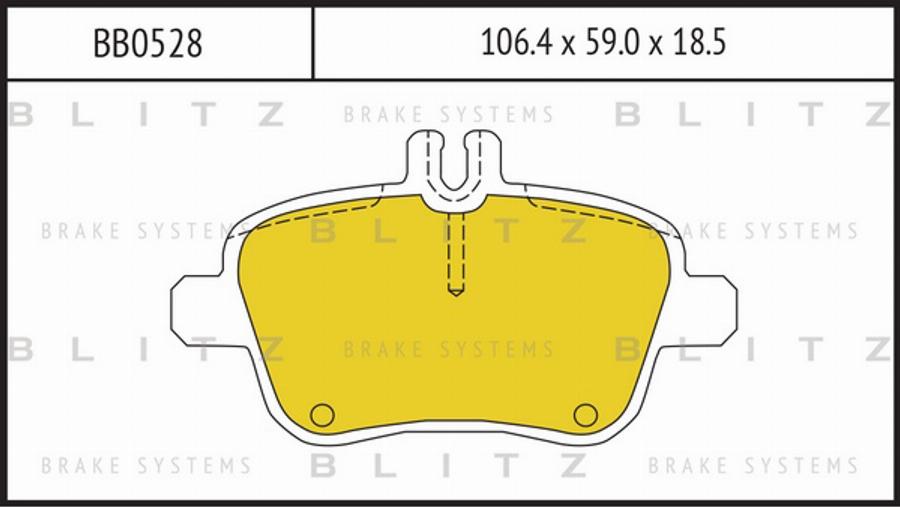 Blitz BB0528 - Гальмівні колодки, дискові гальма autozip.com.ua