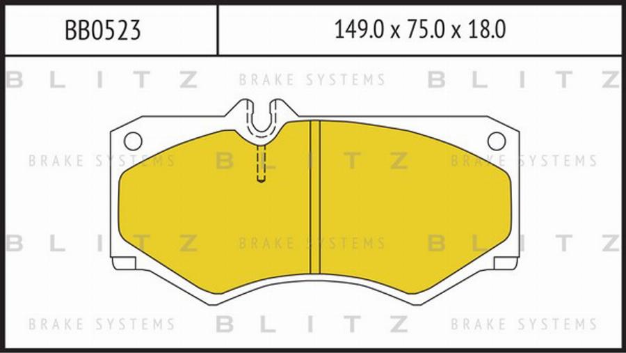 Blitz BB0523 - Гальмівні колодки, дискові гальма autozip.com.ua