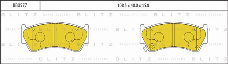 Blitz BB0577 - Гальмівні колодки, дискові гальма autozip.com.ua