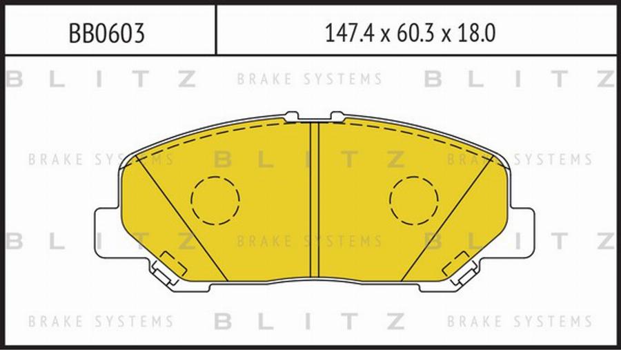 Blitz BB0603 - Гальмівні колодки, дискові гальма autozip.com.ua