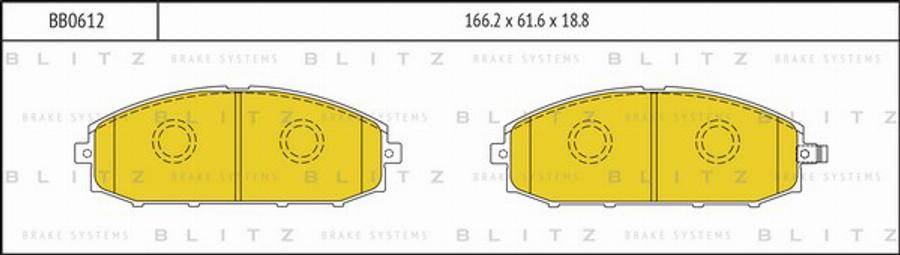 Blitz BB0612 - Гальмівні колодки, дискові гальма autozip.com.ua