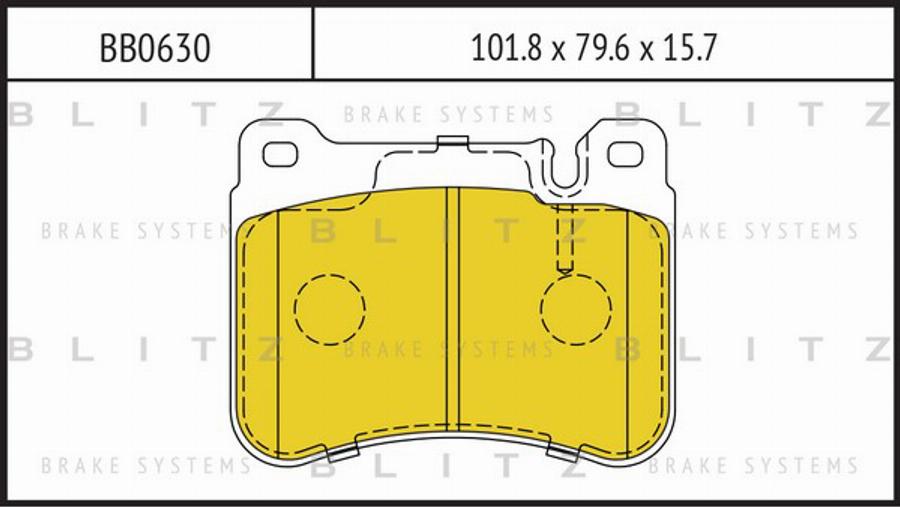 Blitz BB0630 - Гальмівні колодки, дискові гальма autozip.com.ua