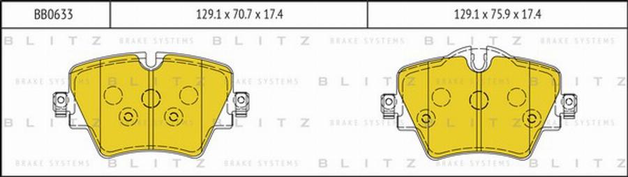 Blitz BB0633 - Гальмівні колодки, дискові гальма autozip.com.ua