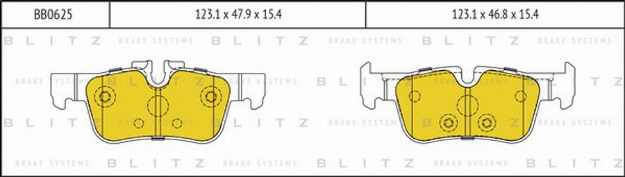 Blitz BB0625 - Гальмівні колодки, дискові гальма autozip.com.ua