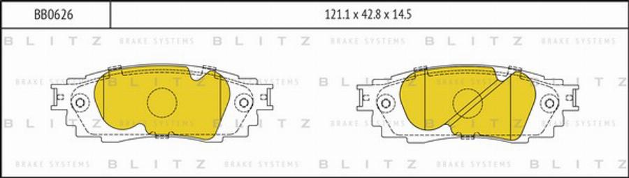 Blitz BB0626 - Гальмівні колодки, дискові гальма autozip.com.ua