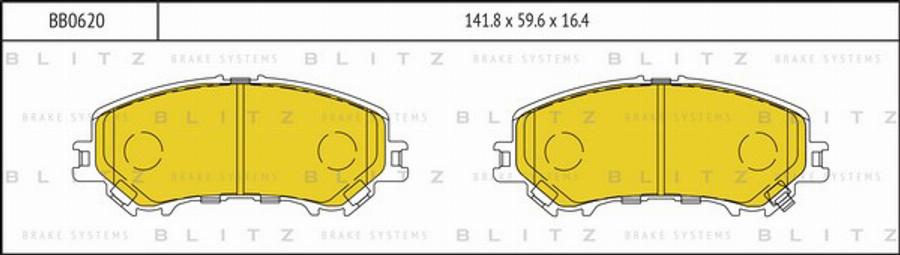 Blitz BB0620 - Гальмівні колодки, дискові гальма autozip.com.ua