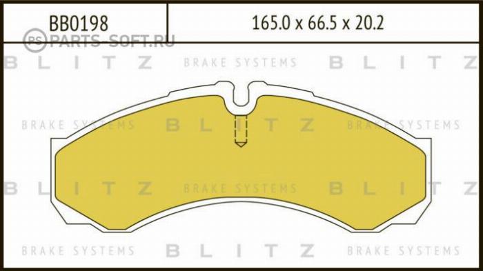 Blitz BB0198 - Гальмівні колодки, дискові гальма autozip.com.ua