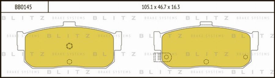 Blitz BB0145 - Гальмівні колодки, дискові гальма autozip.com.ua