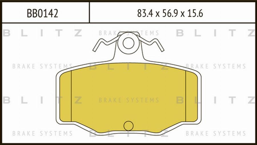 Blitz BB0142 - Гальмівні колодки, дискові гальма autozip.com.ua