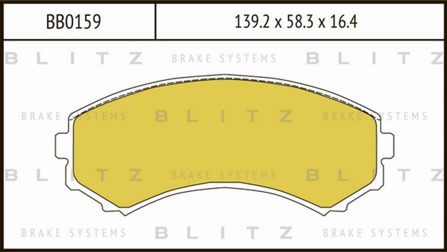 Blitz BB0159 - Гальмівні колодки, дискові гальма autozip.com.ua