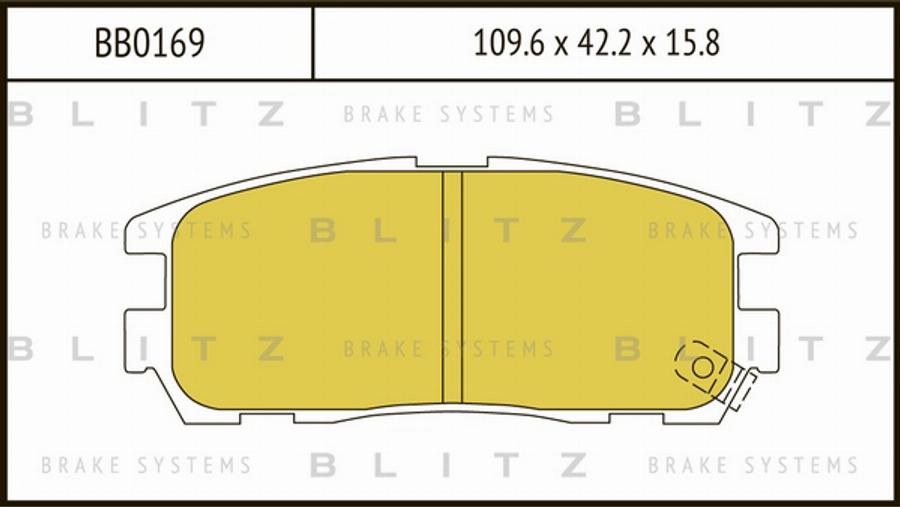 Blitz BB0169 - Гальмівні колодки, дискові гальма autozip.com.ua