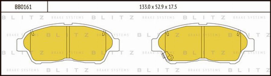 Blitz BB0161 - Гальмівні колодки, дискові гальма autozip.com.ua