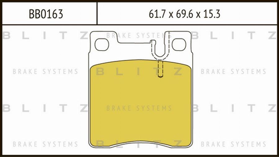 Blitz BB0163 - Гальмівні колодки, дискові гальма autozip.com.ua