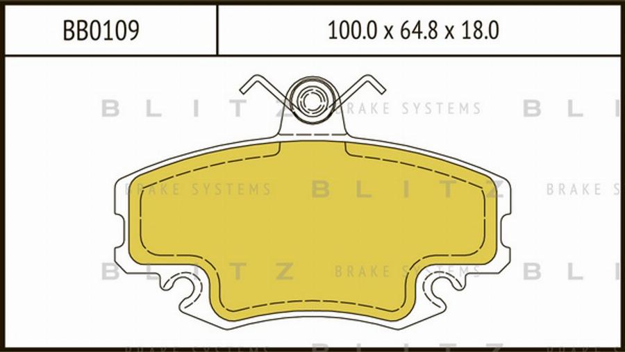 Blitz BB0109 - Гальмівні колодки, дискові гальма autozip.com.ua