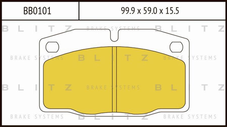 Blitz BB0101 - Гальмівні колодки, дискові гальма autozip.com.ua