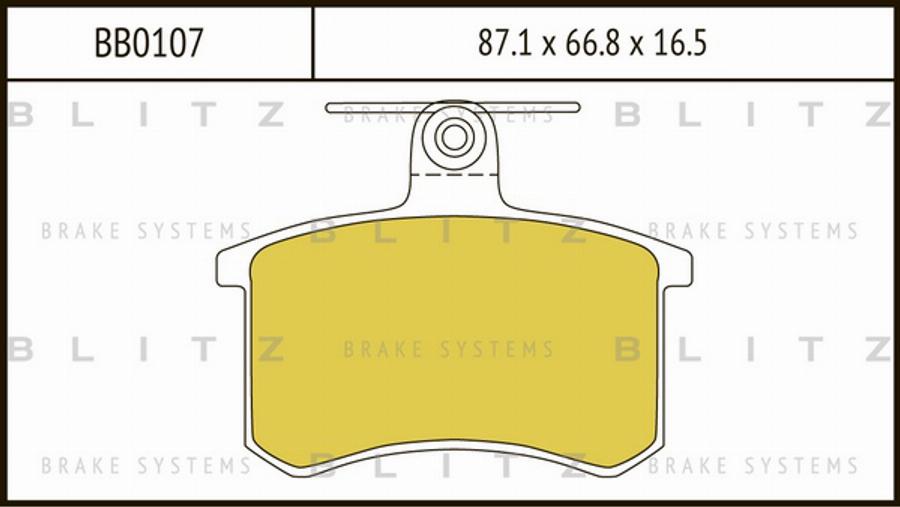 Blitz BB0107 - Гальмівні колодки, дискові гальма autozip.com.ua