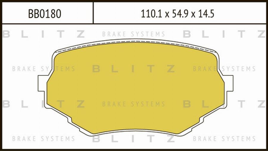 Blitz BB0180 - Гальмівні колодки, дискові гальма autozip.com.ua