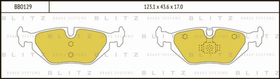 Blitz BB0129 - Гальмівні колодки, дискові гальма autozip.com.ua