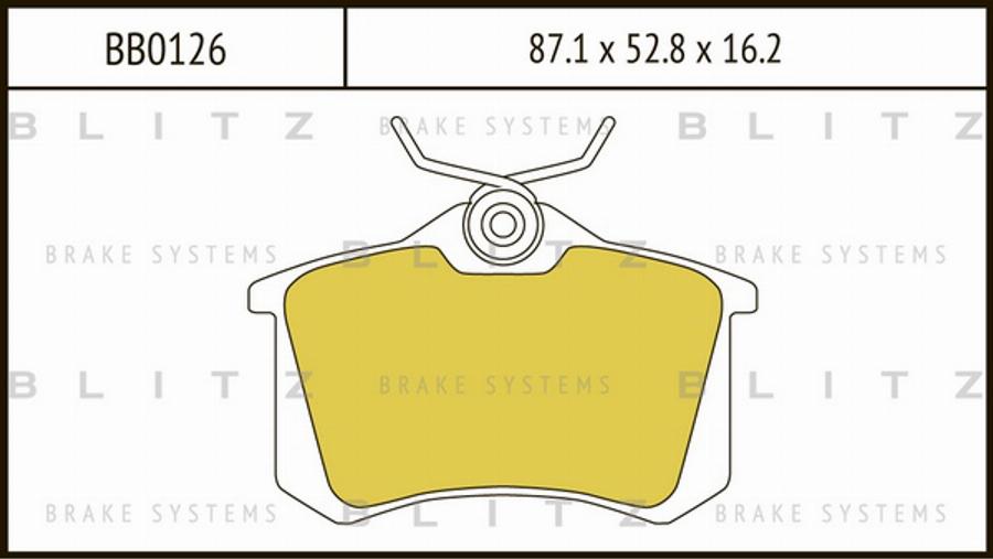 Blitz BB0126 - Гальмівні колодки, дискові гальма autozip.com.ua