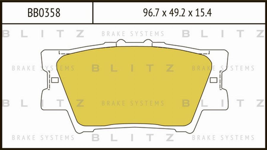 Blitz BB0358 - Гальмівні колодки, дискові гальма autozip.com.ua