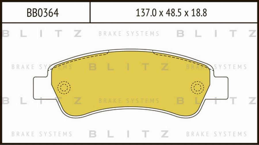 Blitz BB0364 - Гальмівні колодки, дискові гальма autozip.com.ua