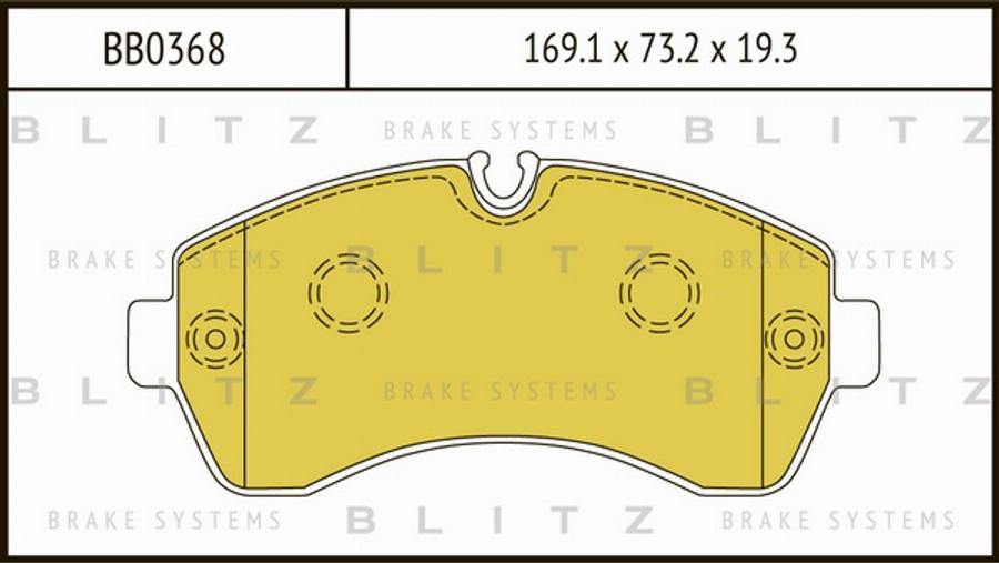 Blitz BB0368 - Гальмівні колодки, дискові гальма autozip.com.ua