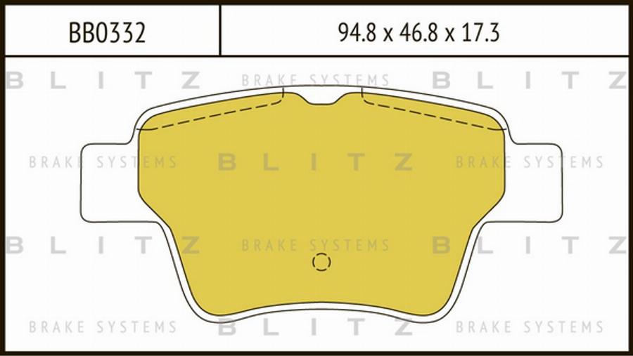 Blitz BB0332 - Гальмівні колодки, дискові гальма autozip.com.ua